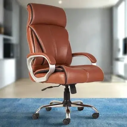 High back office chair with adjustable support