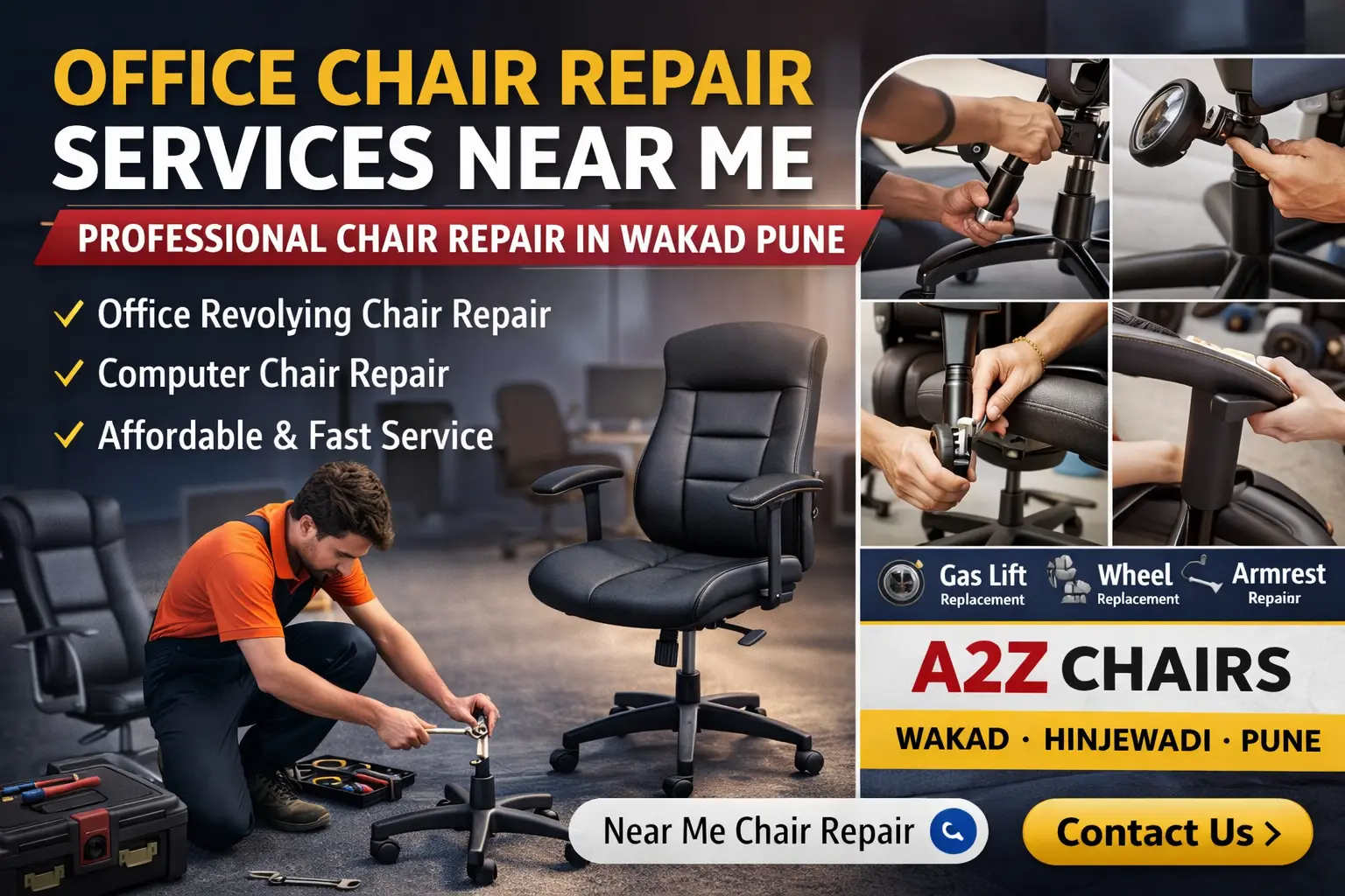 office chair repair services near me in Wakad Pune