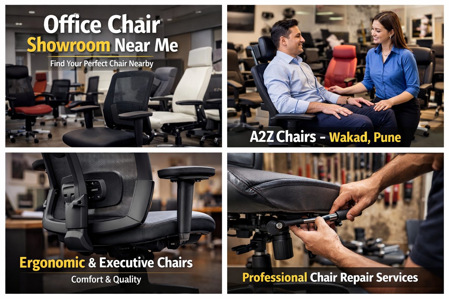 Office Chair Showroom Near Me | A2Z Chairs Pune